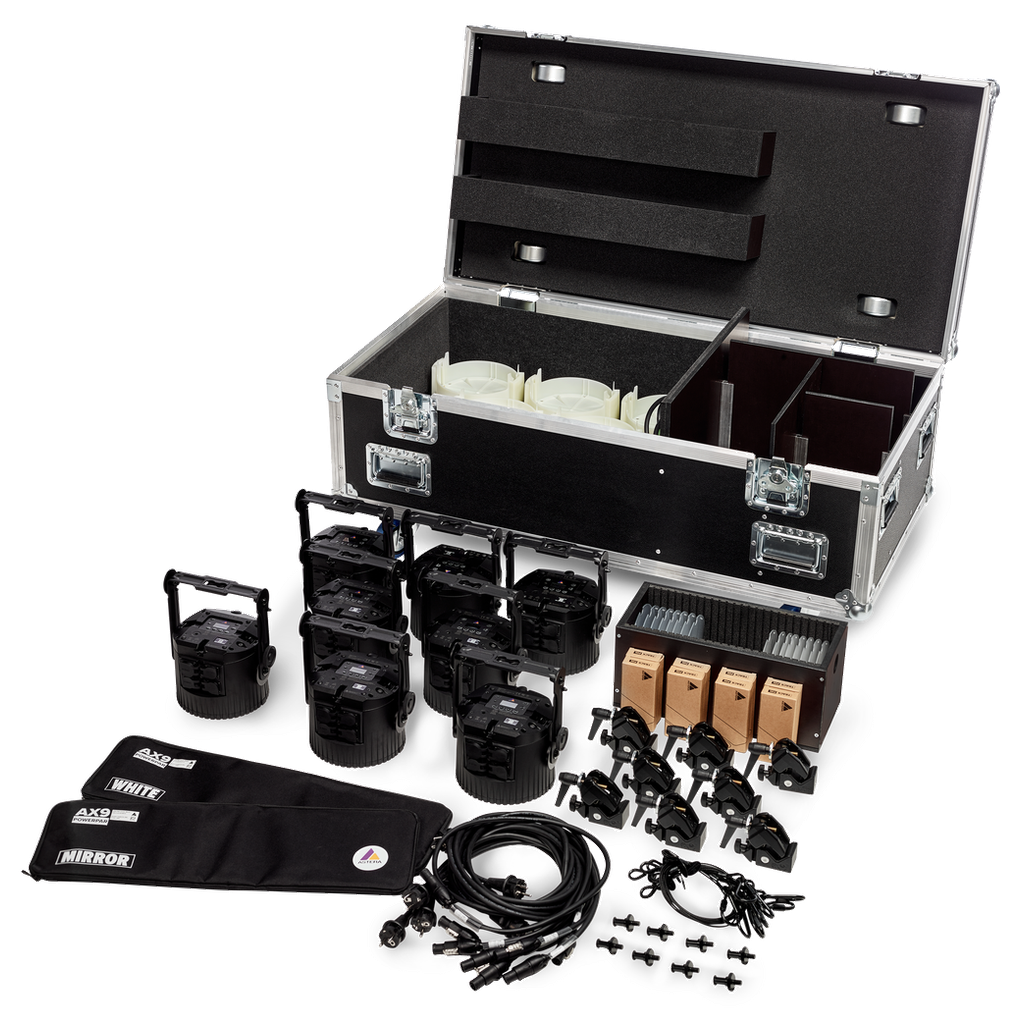 Astera AX9/QuikSpot – flightcase for åtte lamper – bilde 4
