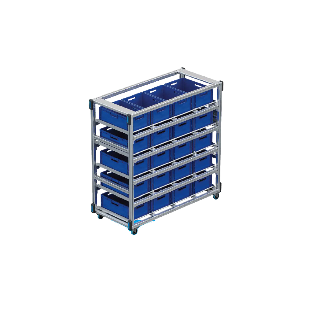 Prolyte Flex Cart Base + hylles – kasser, 100mm hjul – bilde 2
