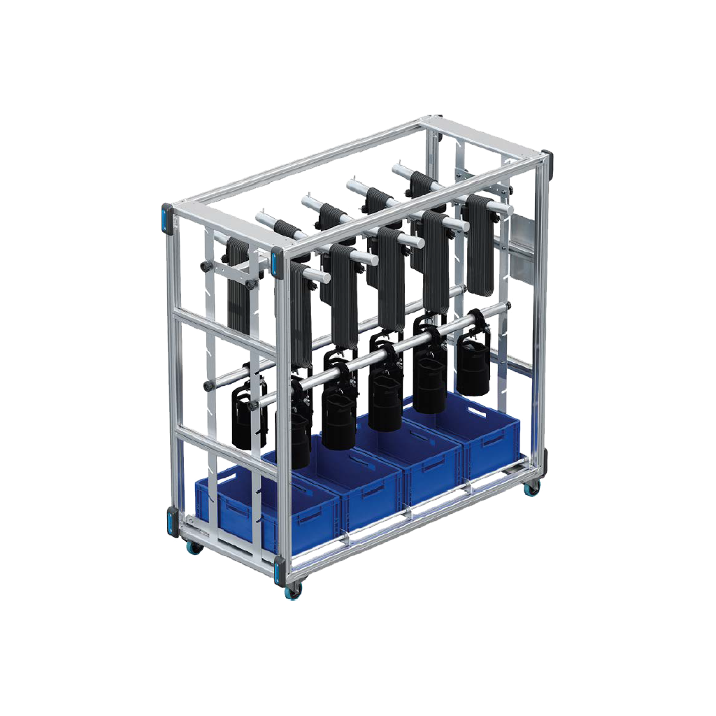 Prolyte Flex Cart base med nedre hylle – hylle, kabel- og lysbommer, 100mm – bilde 2