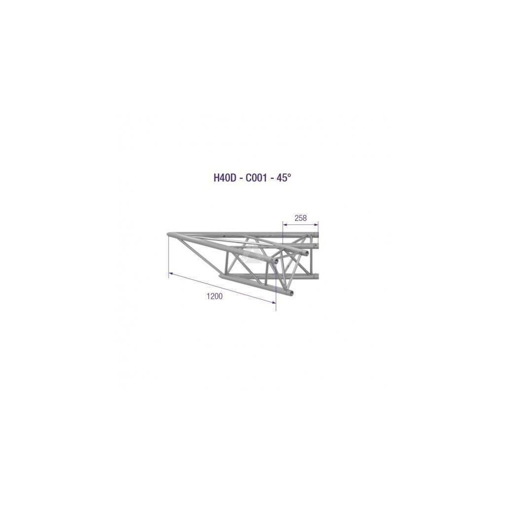 Prolyte H40D-C001 trekantet hjørne – 2-Veis 45° – bilde 2