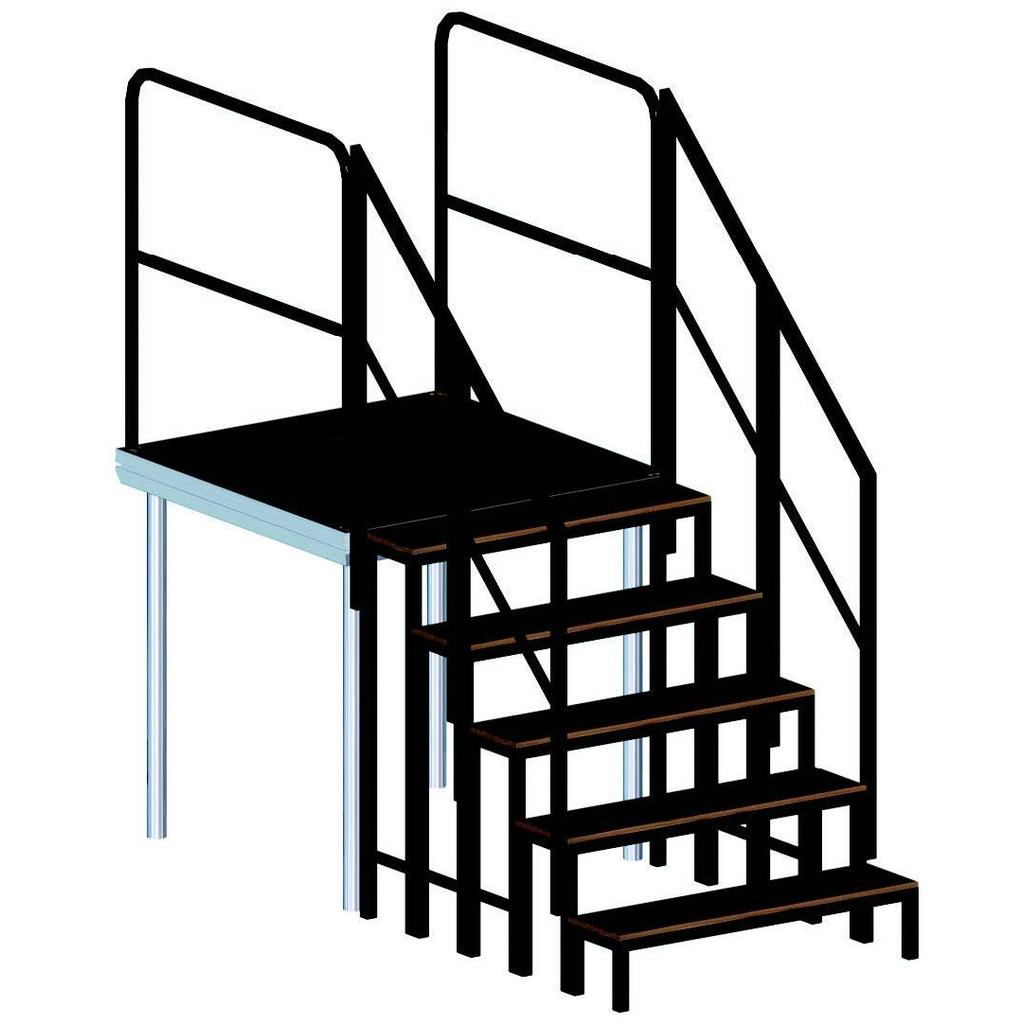 Prolyte SM-STAIR EasyStair modultrapp – 20cm, Enkel Trappemodul – bilde 2