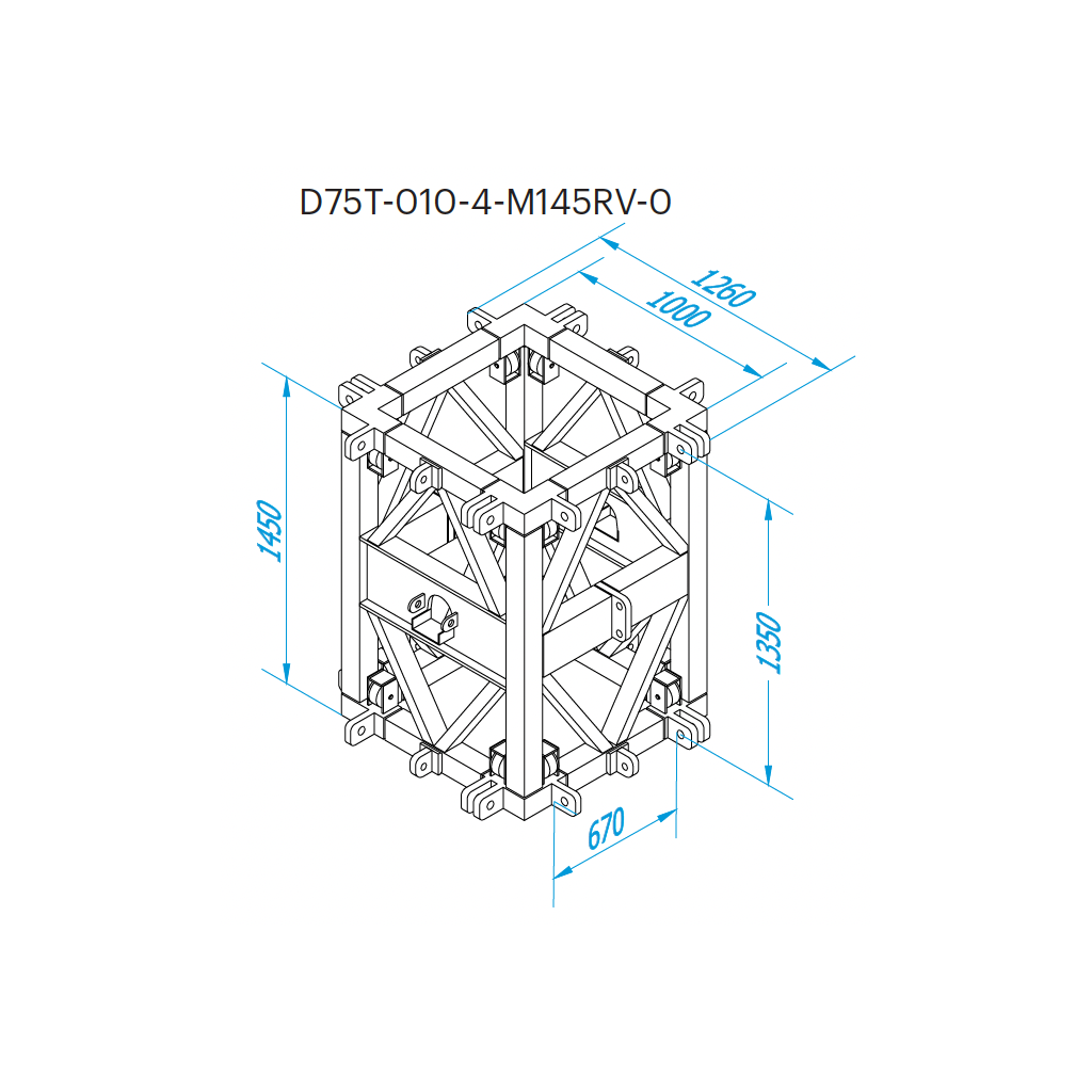 Prolyte DT-Tårn sleideblokk D75T-010 – Alu U/KoblingerFor M145Rv-tross – bilde 2