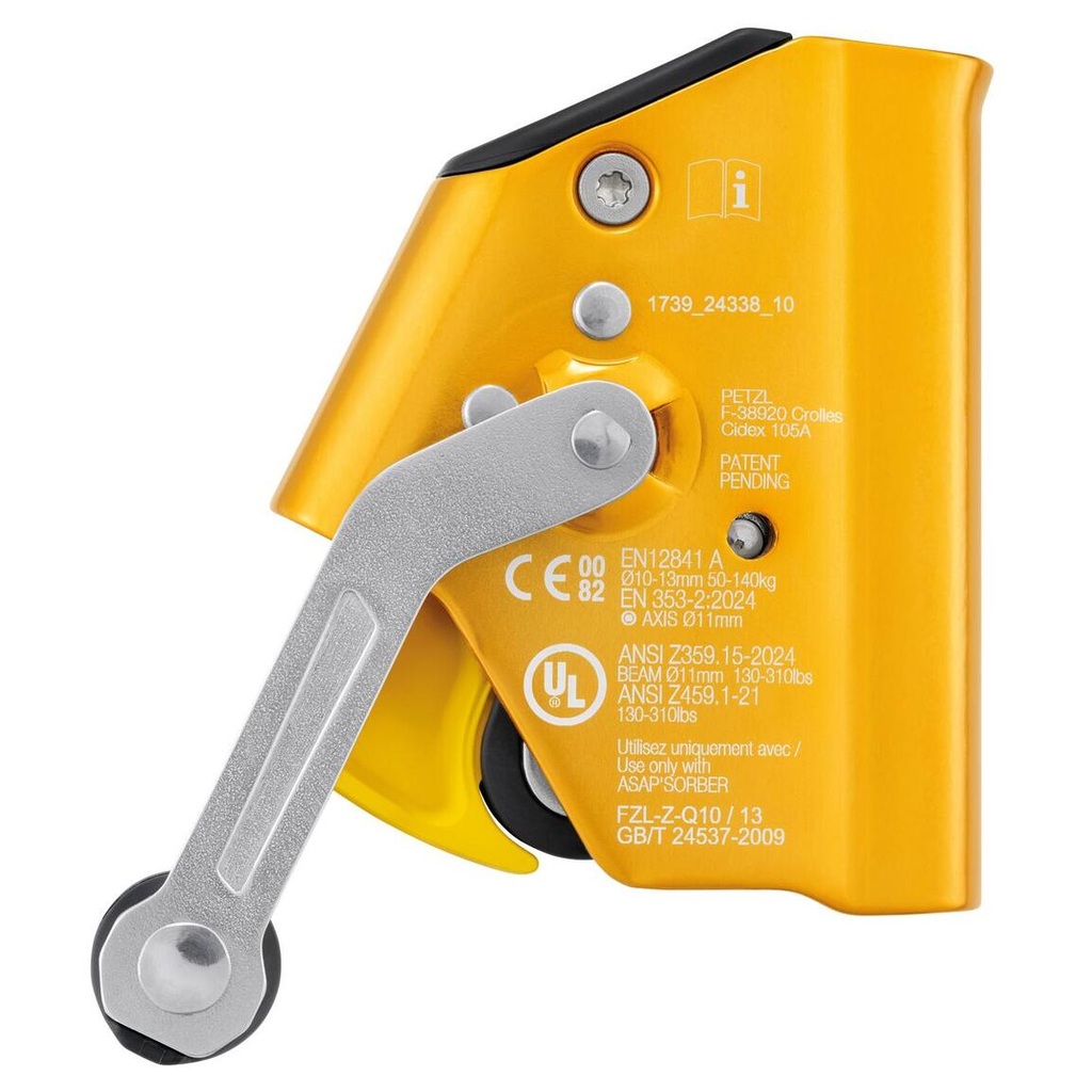 PETZL ASAP LOCK Løpebrems for tau – bilde 2
