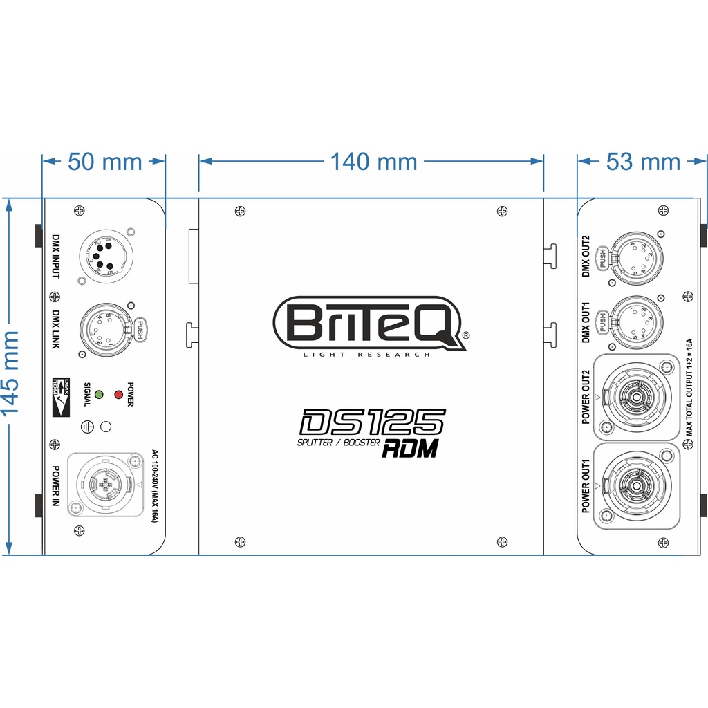 Briteq DS125-RDM – måltegning
