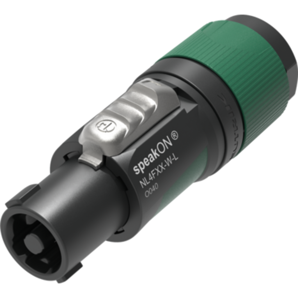Neutrik NL4FXX-W-L – 4-polet speakON kabelkontakt (10–16 mm) Hun Bulk 100 stk.