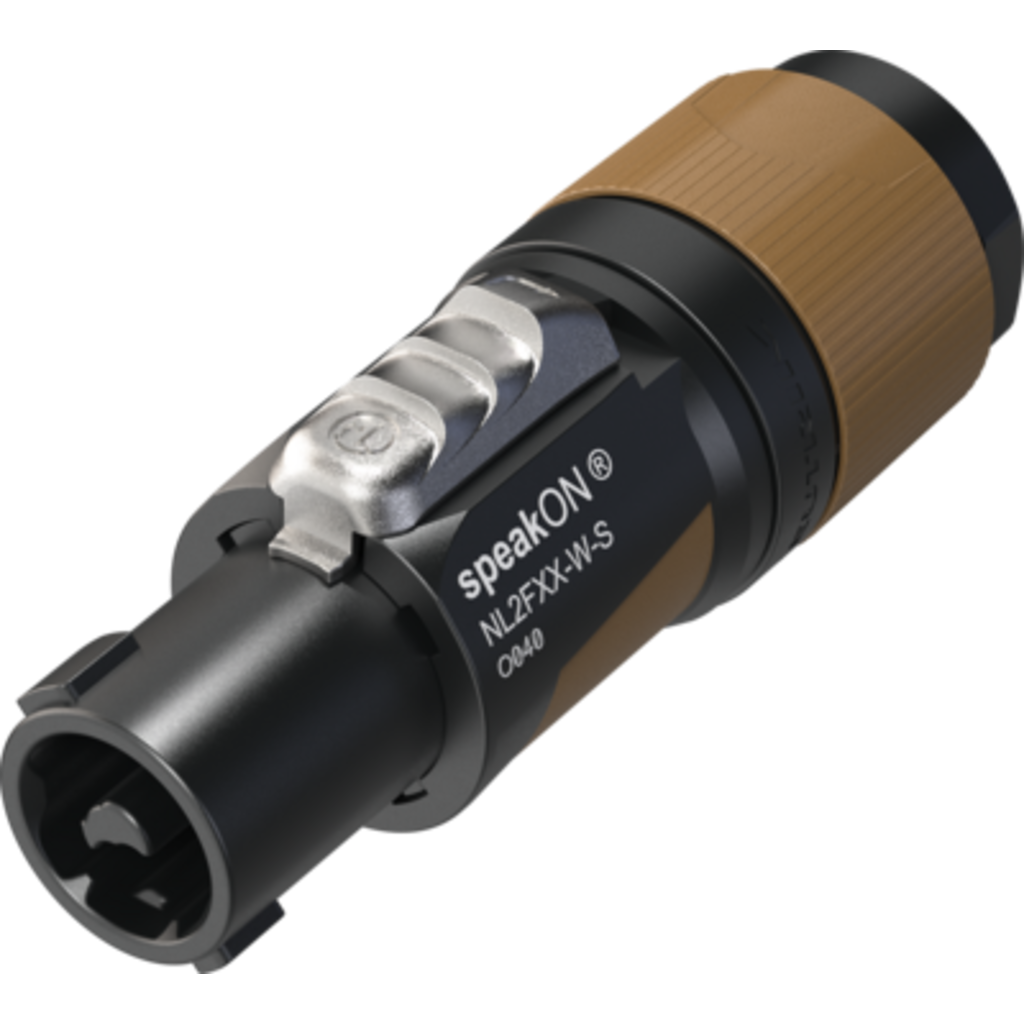 Neutrik NL2FXX-W-S – 2-polet speakON kabelkontakt (6–12 mm), bulk à 50stk