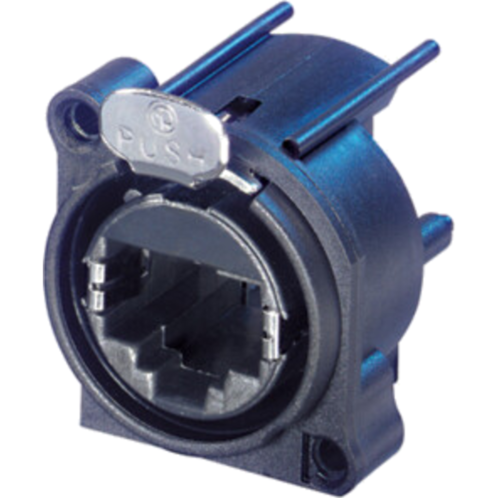 Neutrik NE8FAH – etherCON® CAT5e A-serie chassis-kontakt, horisontal PCB-montasje