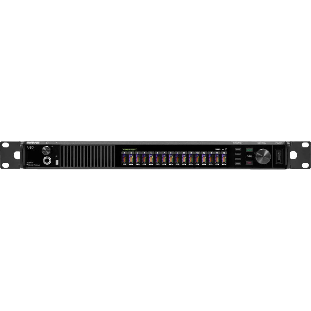 [ANX4E] Shure ANX4 – Skalerbar trådløs mottaker for Axient® Digital og ULX-D® systemer (ANX4E AC Power Option)