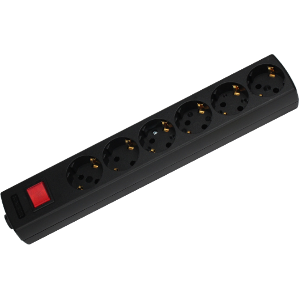 Dreitec 4981 – Schuko 6-veis fordeler med eller uten bryter