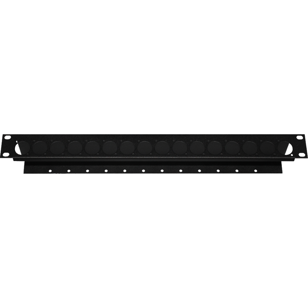 [9495] Dreitec 9495 – 19" hullpanel med 16 D-typ hull og kabelfeste