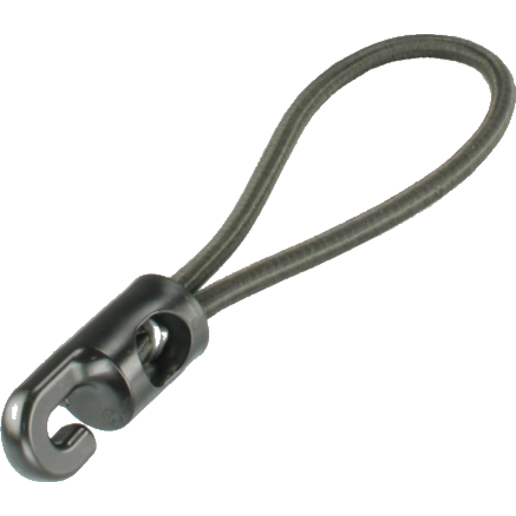 Dreitec 9323-SW – Spannfix gummistropp med krok, svart 270 mm Ø 4,0 mm