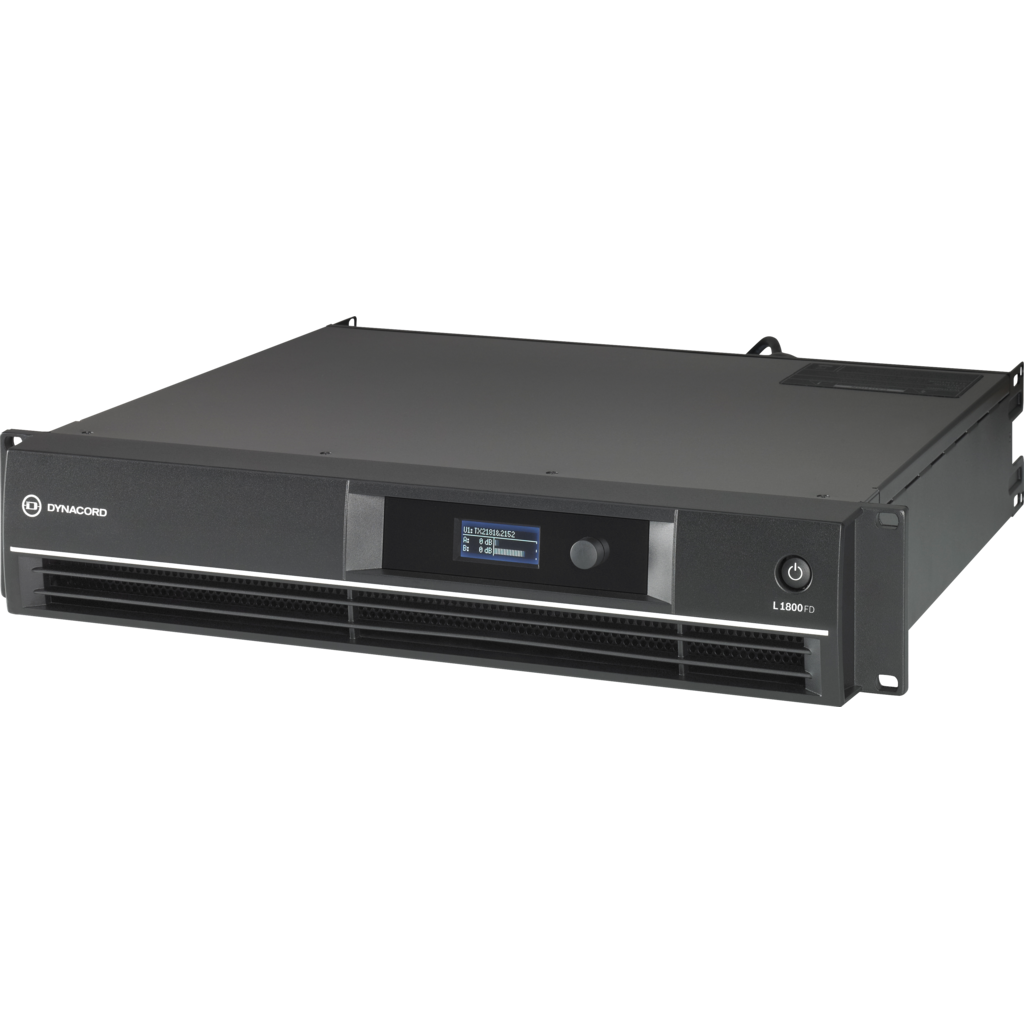 Dynacord L1800FD – 2-kanals DSP-forsterker 2 × 950 W for live- og mobile lydapplikasjoner