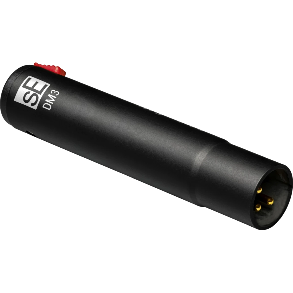 sE Electronics DM3 BLACK – Aktiv inline DI-boks i matt sort