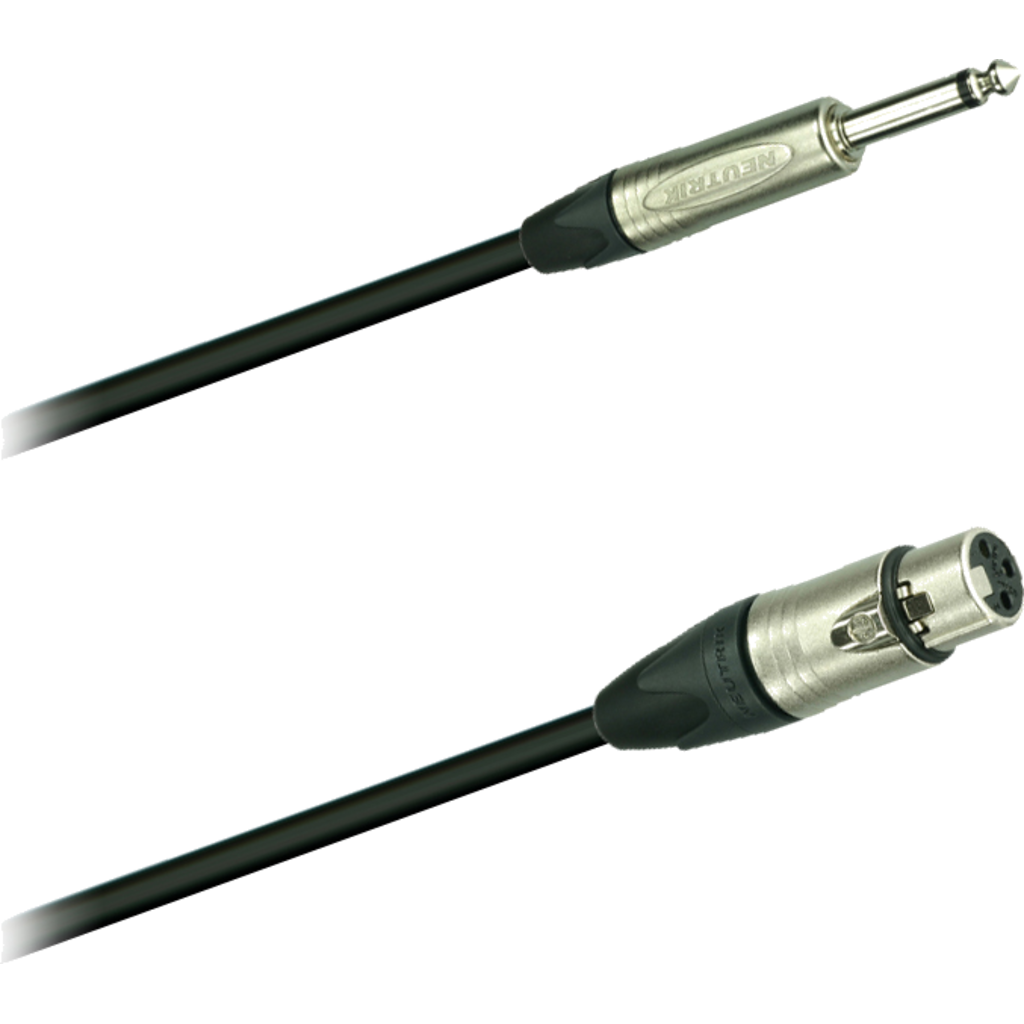 Dreitec 17410 Mikrofon-/Audio-kabel Neutrik NP2X – NC3FXX (Jack–XLR)