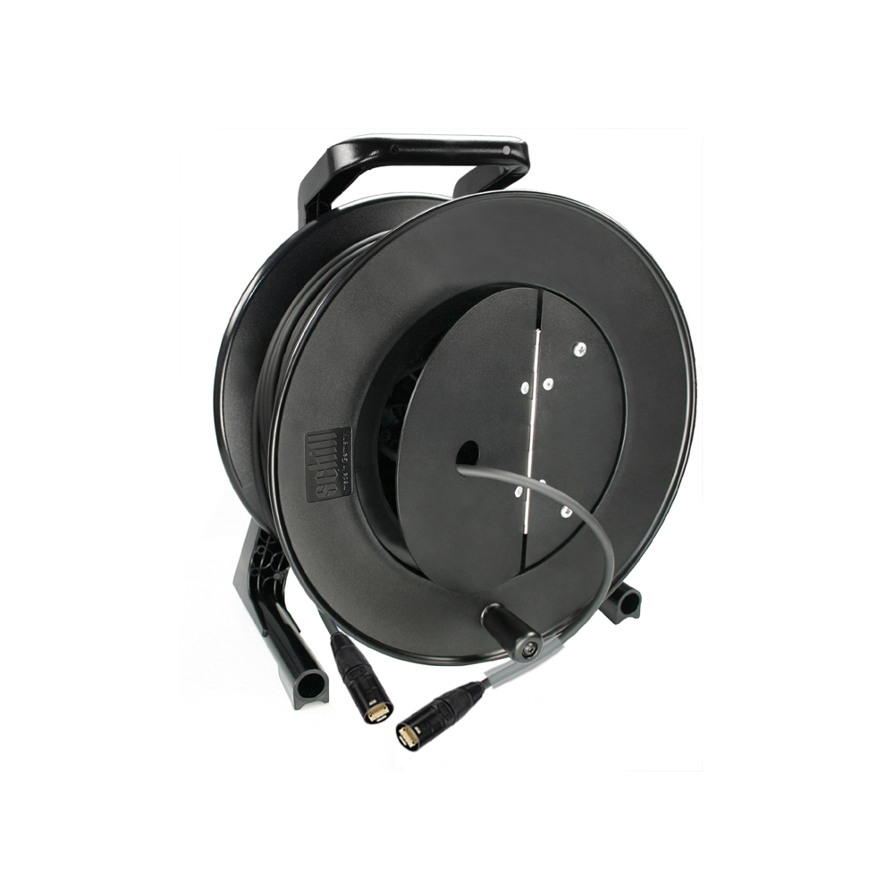 Dreitec Kabeltrommel med Cat 5e og klappdeksel – Schill GT310, etherCON til etherCON 