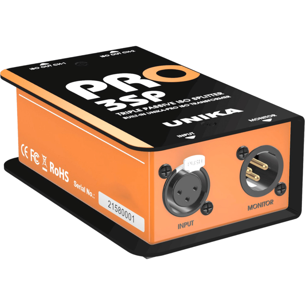 [28739] UNiKA PRO-3SP – Trippel passiv ISO-splitter med “custom” isolasjonstransformator