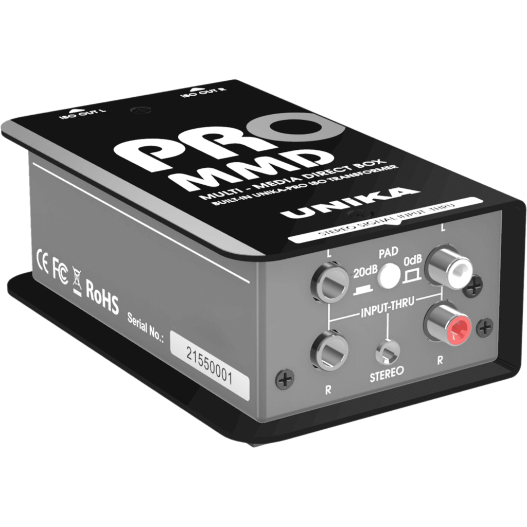 [28736] UNiKA PRO-MMD – Passiv stereo multimedia DI-boks med “custom” isolasjonstransformatorer
