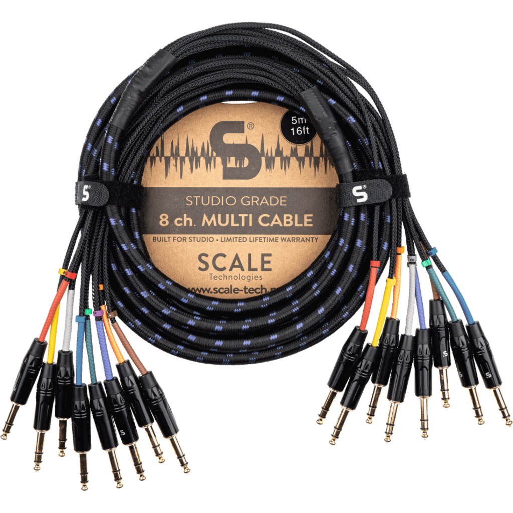 [115708] Scale SG8-TRS er en “Studio Grade” 8-kanals analog multikabel (TRS-TRS) (3m)