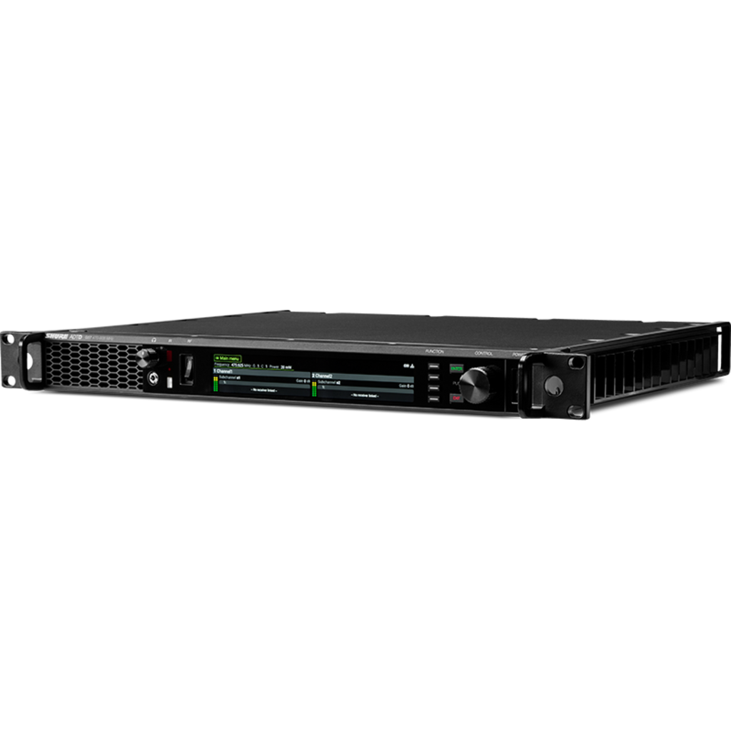 [ADTDE=-G56] Shure ADTDE (G56) er en digital dual-sender for Axient Digital PSM-systemer med Multichannel Wideband RF og Spatial Diversity Transmission