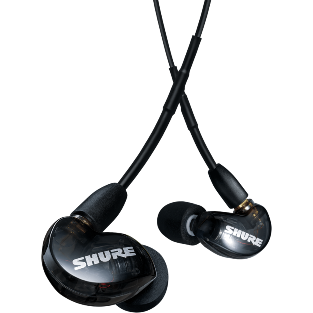 Shure AONIC 215 er Sound Isolating™ in-ear ørepropper med klar lyd, dyp bass og avtakbar 3,5 mm kommunikasjonskabel