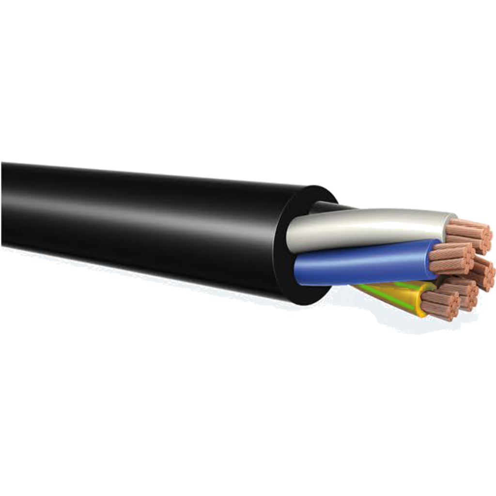 [14701] Dreitec 14702 Gummi-Strømkabel er en robust og høyfleksibel H07 RN-F kabel (3x 1,5mm2)