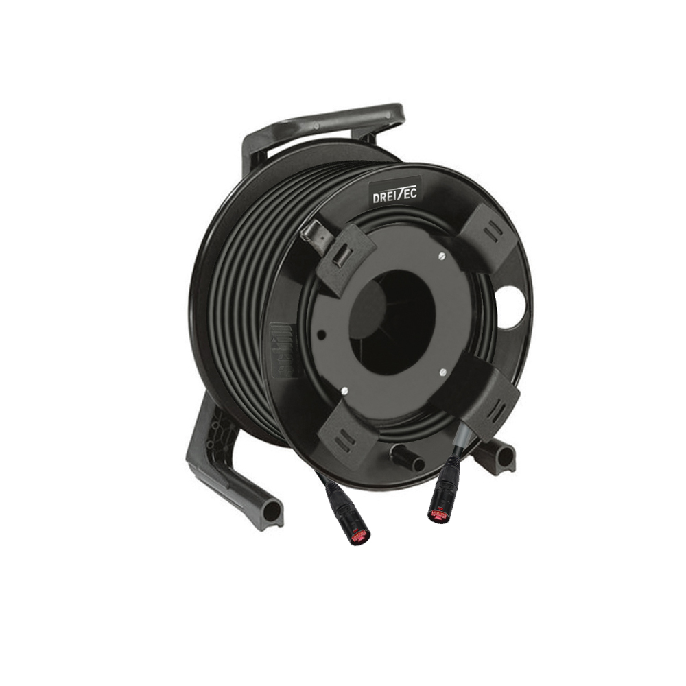 [88585-50] Dreitec Kabeltrommel med Cat 7 – Schill GT310, Hirose etherCON til Hirose RJ45 (50m)