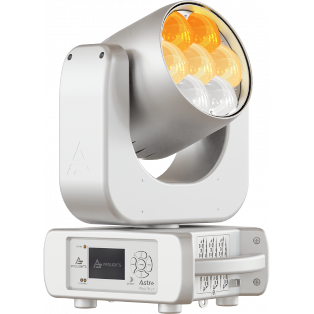Prolights Astra Wash19Pix – 19×40W RGBW LED moving wash med 4–54° zoom og piksel-/ringkontroll, hvit