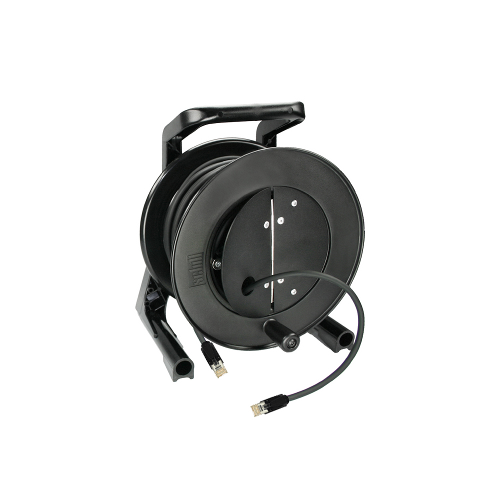 [88640-15] Dreitec Kabeltrommel med Cat 5e og klappdeksel – Schill GT235, RJ45 til RJ45 (15m)
