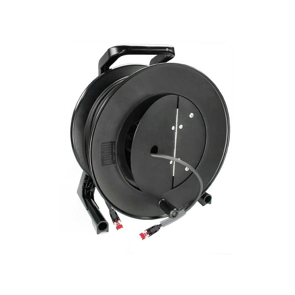 [88550-50] Dreitec Kabeltrommel med Cat 7 og klappdeksel – Schill GT310, Hirose RJ45 til Hirose RJ45 (50m)