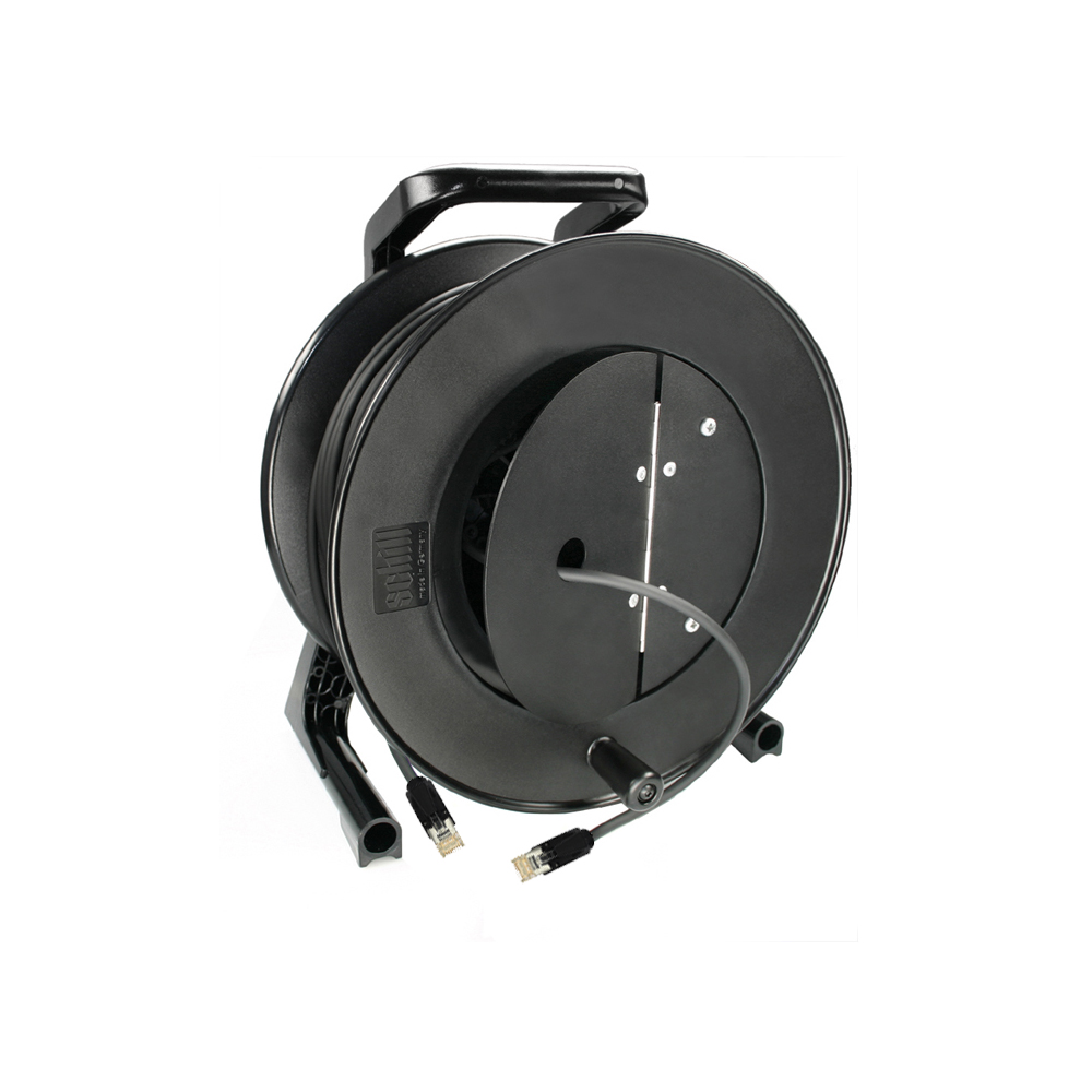 [88650-50] Dreitec Kabeltrommel med Cat 5e og klappdeksel – Schill GT310, RJ45 til RJ45 (50m)