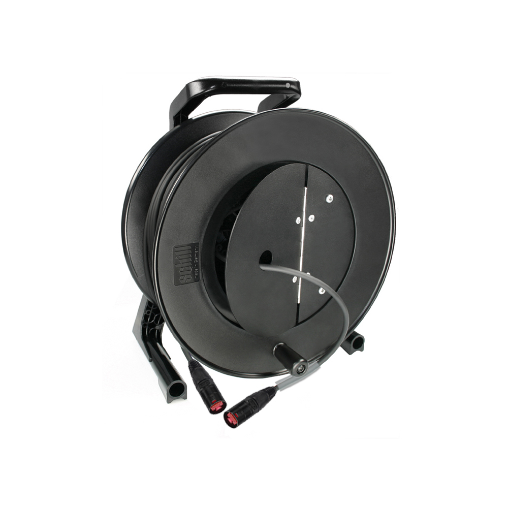 Dreitec Kabeltrommel med Cat 7 og klappdeksel – Schill GT310, Hirose etherCON til Hirose etherCON