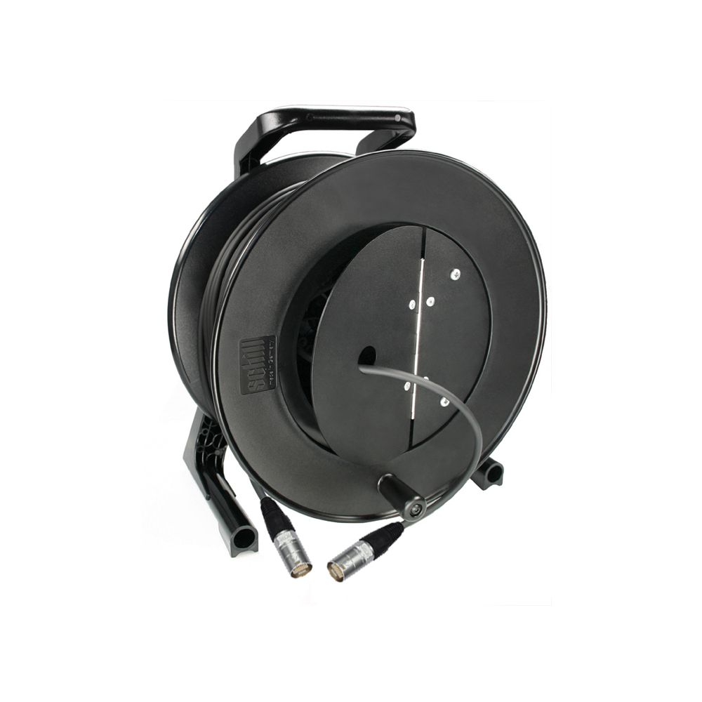 [88655-50] Dreitec Kabeltrommel med Cat 5e og klappdeksel – Schill GT310, Hirose etherCON til etherCON (50m)