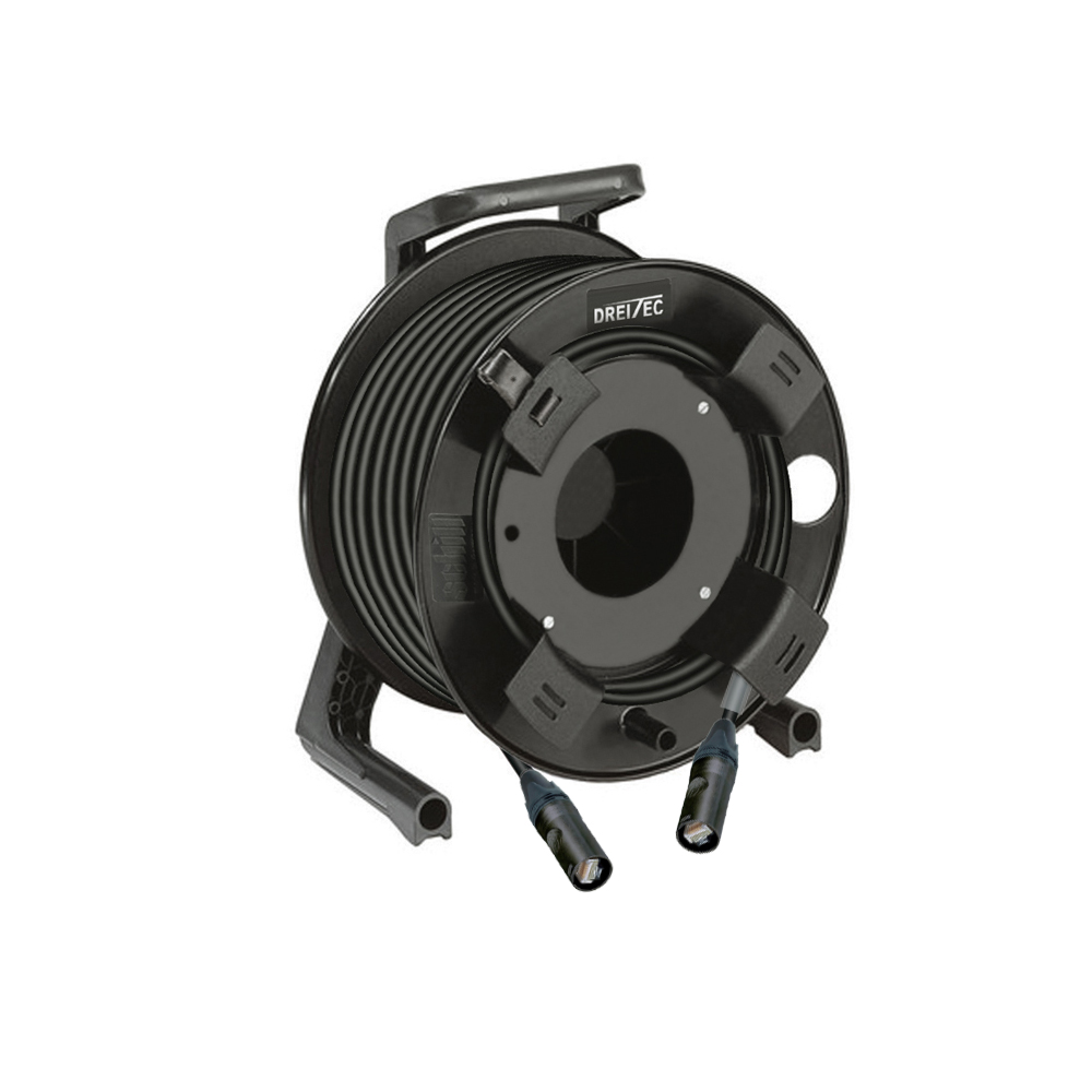 Dreitec Kabeltrommel med Long Range Cat 5e – Schill GT310, Neutrik etherCON til etherCON