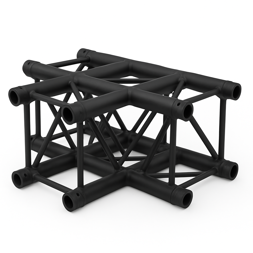 [183071] Prolyte H30V-C017-L050 Firkant hjørne 50cm, 3-Veis T, Sort, Ø48x3mm