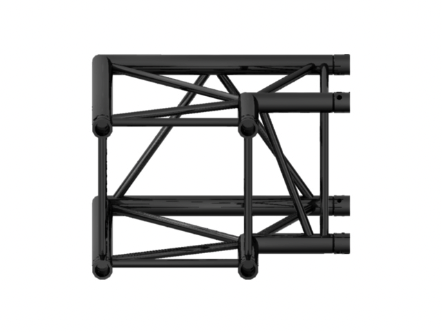 Prolyte H30V-C003 Firkant hjørne 2-Veis 90°, Sort, Ø48x3mm