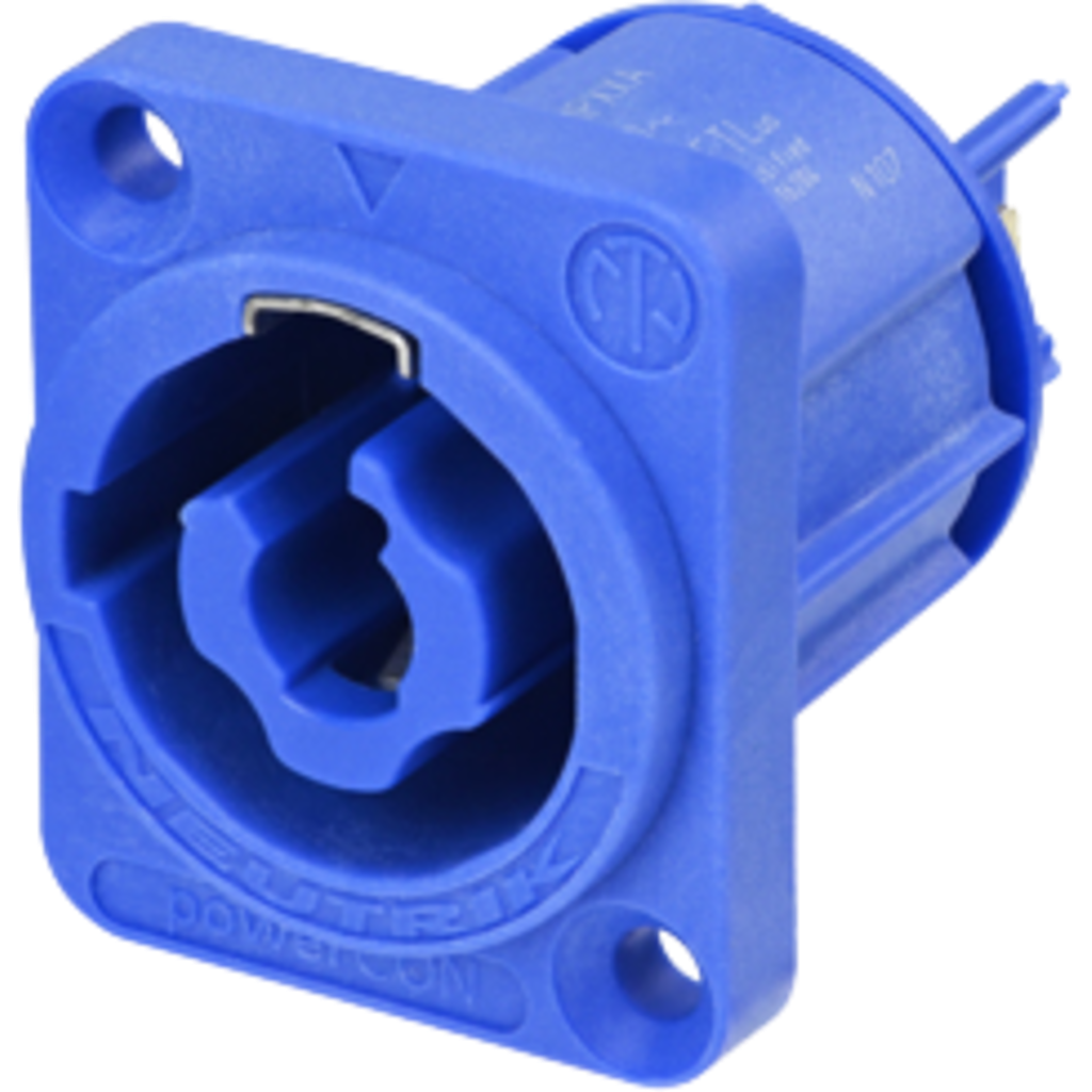 [NAC3MPXXA] Neutrik NAC3MPXXA – powerCON XX apparatinntak, blå, låsbar nettstrømkontakt