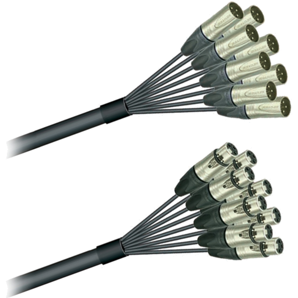 [79831-2.0] Dreitec 80831 Audio-Multitrack – XLR han 3-pol til XLR hun 3-pol (2m, 2-par)