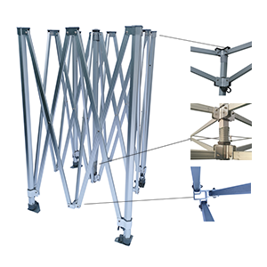 Proff smarttelt 3x3m, 50 mm - 1.8 mm gods