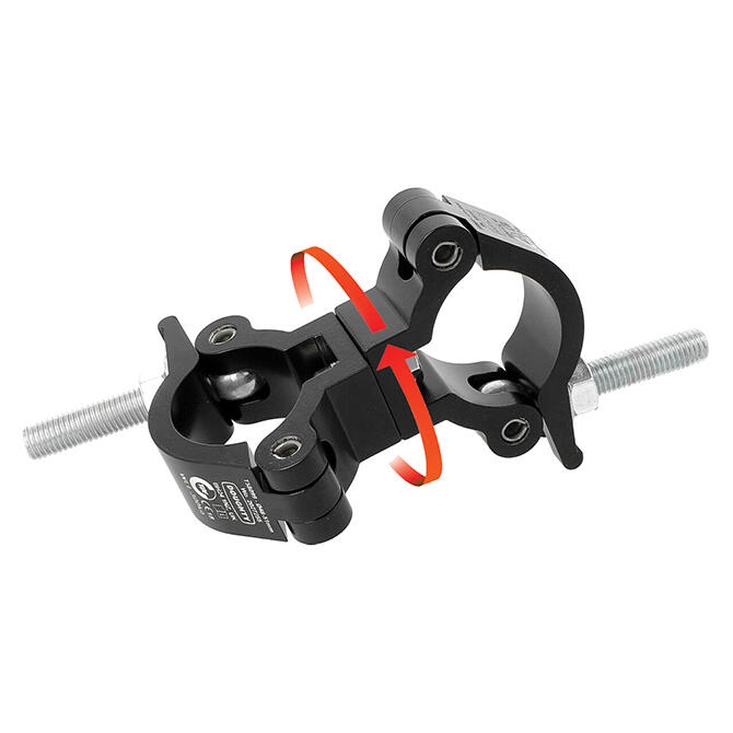 [182053] Doughty T58099 Slimline Lightweight Swivel Coupler – 48–51 mm, WLL 300 kg, sort 