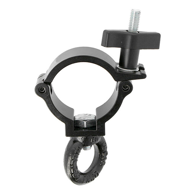 Doughty T5812401 Super Lightweight Hanging Clamp med øye – 48–51 mm, WLL 100 kg, sort 