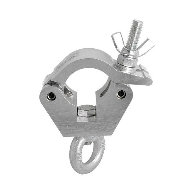 [182078] Doughty T57205 Hanging Clamp med øye – 48–51 mm, WLL 340 kg, sølv 