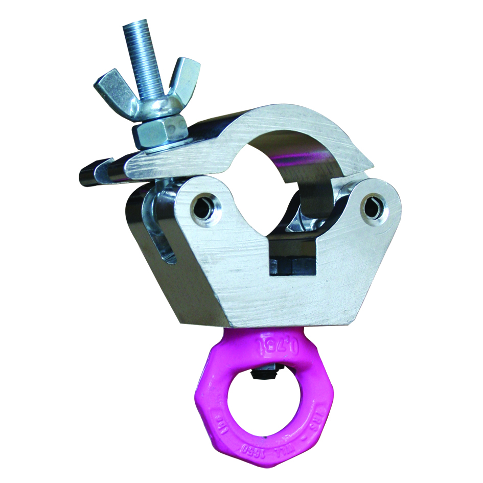 [156340] Doughty T57203 Hanging Clamp med Pink Eye – 48–51 mm, WLL 750 kg, sølv 
