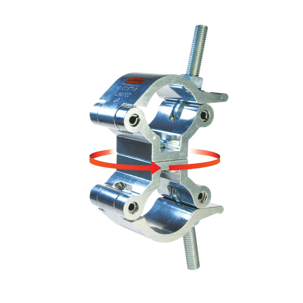 [156347] Doughty T58120 Lightweight Swivel Coupler – 48–51 mm, WLL 500 kg, sølv 