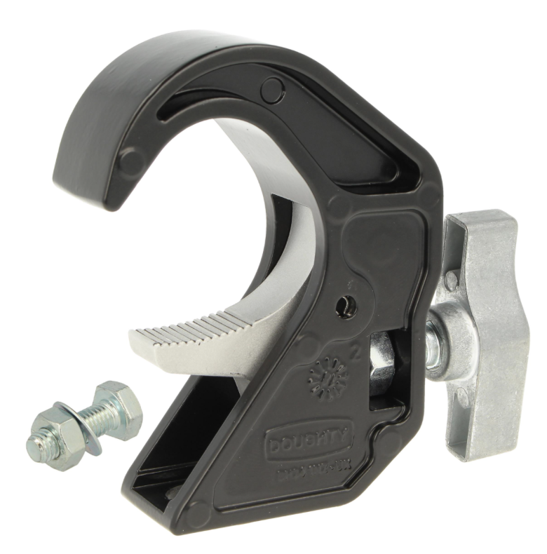 [156403] Doughty T58410 Fifty Clamp – 38–51 mm, WLL 50 kg, sort 