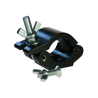 [172352] Doughty Low Profile Clamp – 48–51 mm, M12, SWL 500 kg, sort