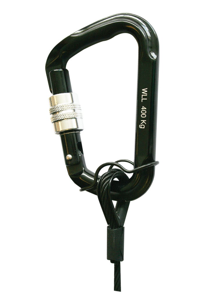 [156245] Doughty T2870001 Karabiner – WLL 400 kg, sort 