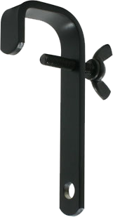 [160925] Doughty T2010701 Straight Hook Clamp – 48–51 mm, SWL 40 kg, sort 