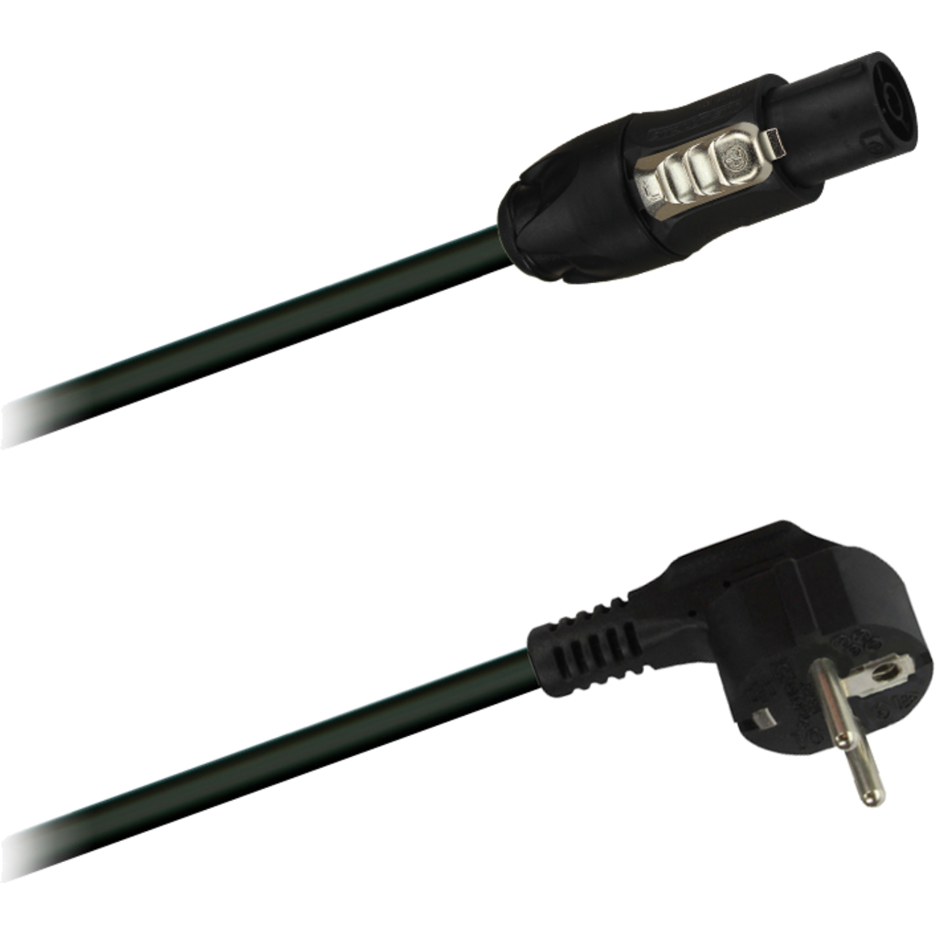 [8808] Dreitec 8808 PowerCON TRUE1 nettkabel – Schuko vinkel til Neutrik TRUE1 (1.5m)