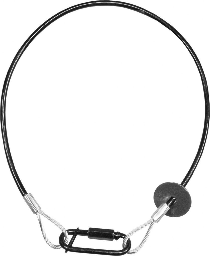 [RSR0630B-ML] PROTRUSS RSR0630B sikkerhetswire 3mm Sort. 60 cm. SWL 25Kg. BGV C1 and DGUV