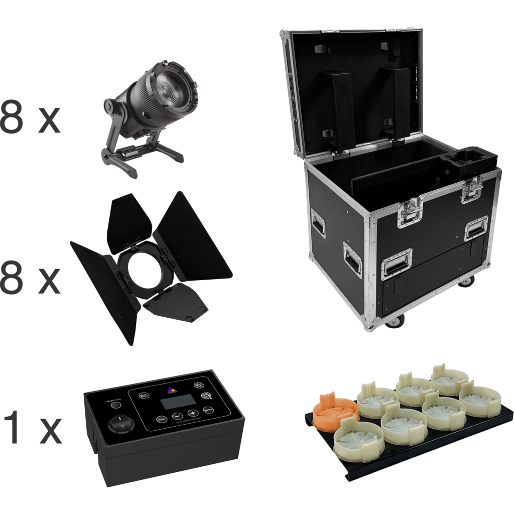 [182273] ASTERA QuikSpot Kit 8 x QuikSpot, Ladeplate, Flight, Låvedør